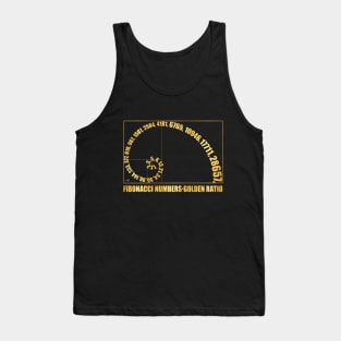 Fibonacci Numbers,  Golden Ratio, Typographic Tank Top